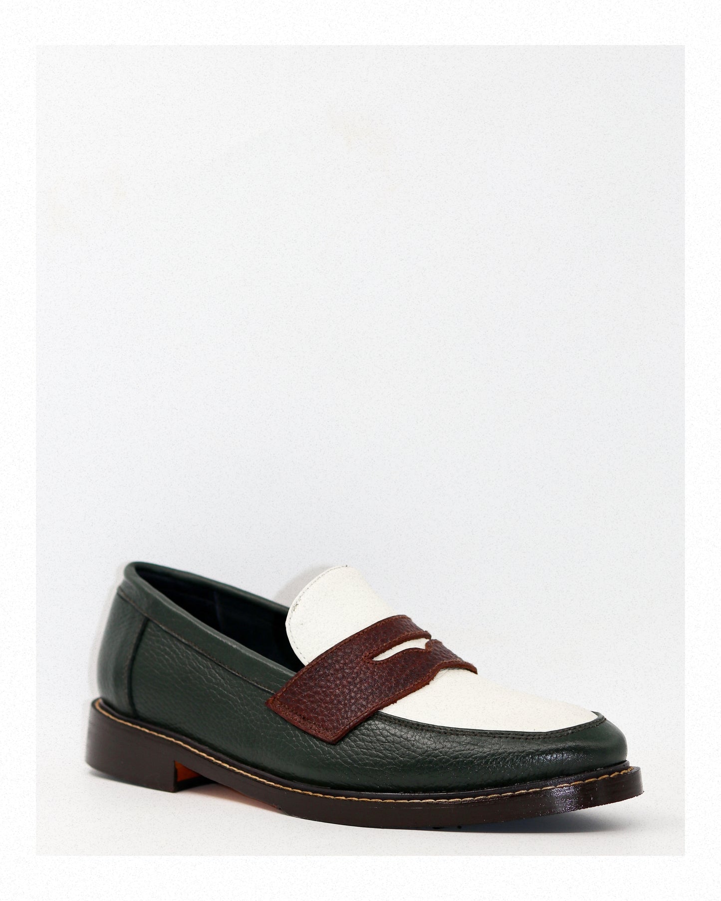 Nico Two-Tone Loafers in Tricolore Rustico