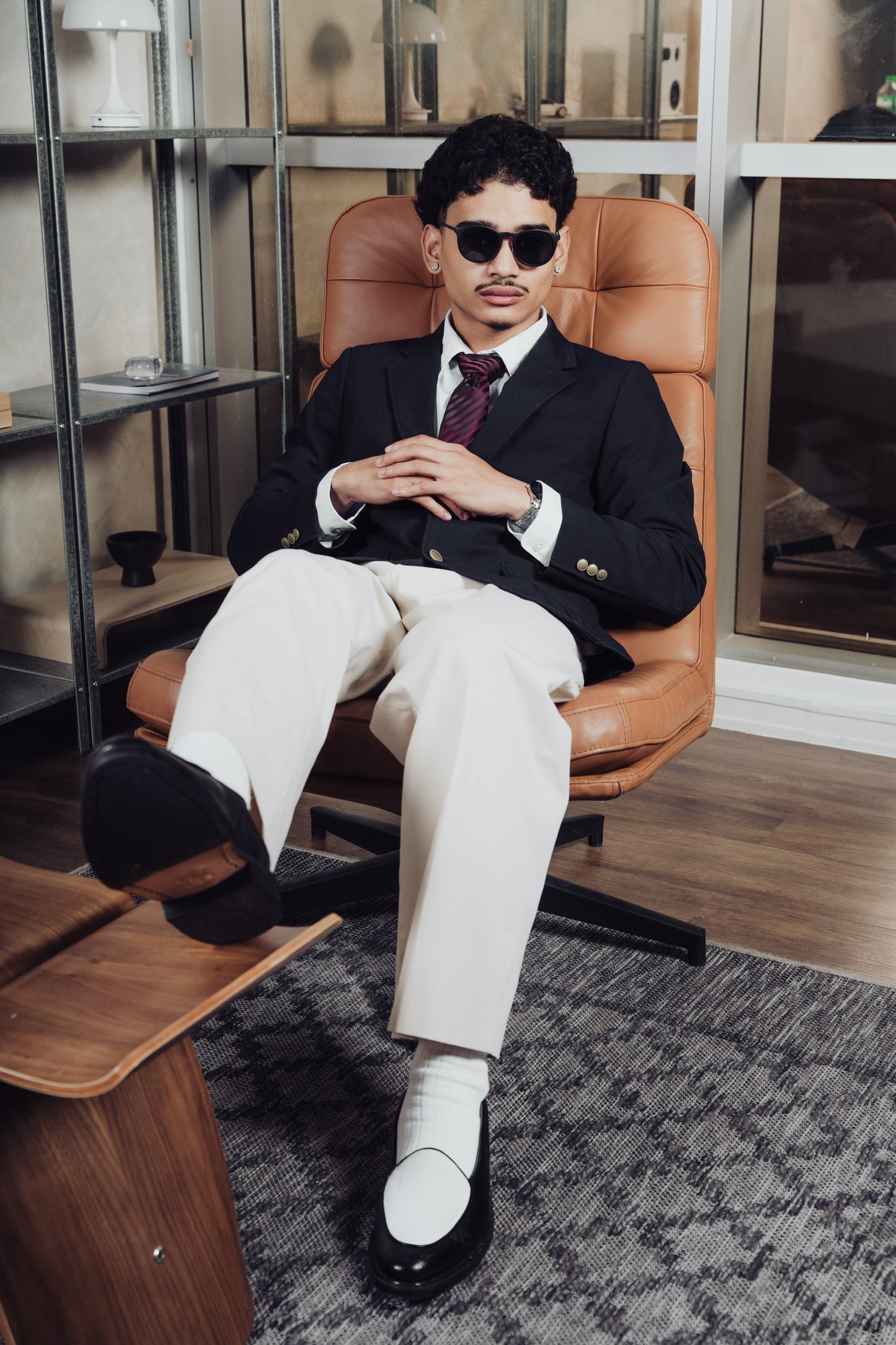 Blake Belgian Loafers in Black & White
