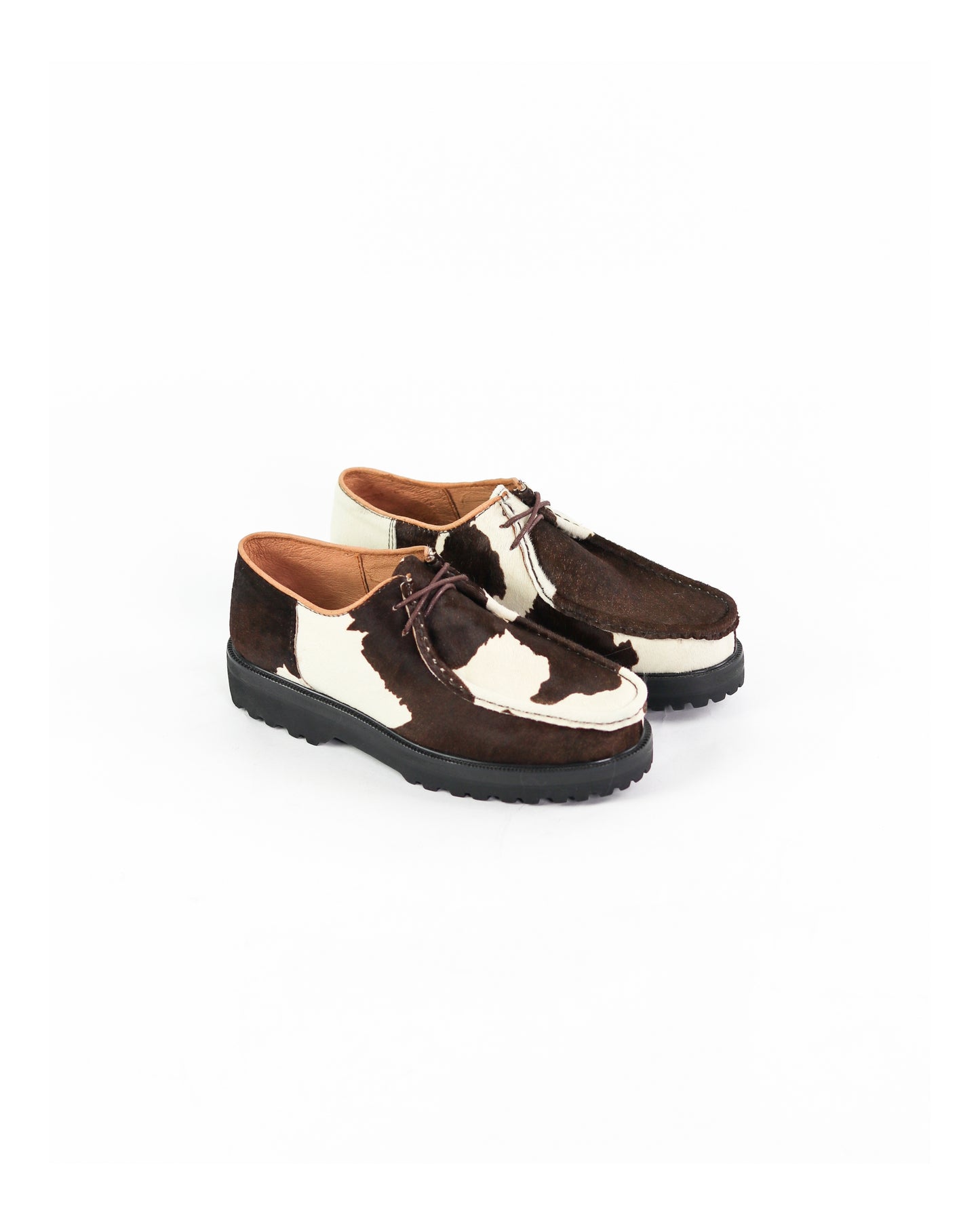 “La Vache” Cow Print Derby Moc-Toe