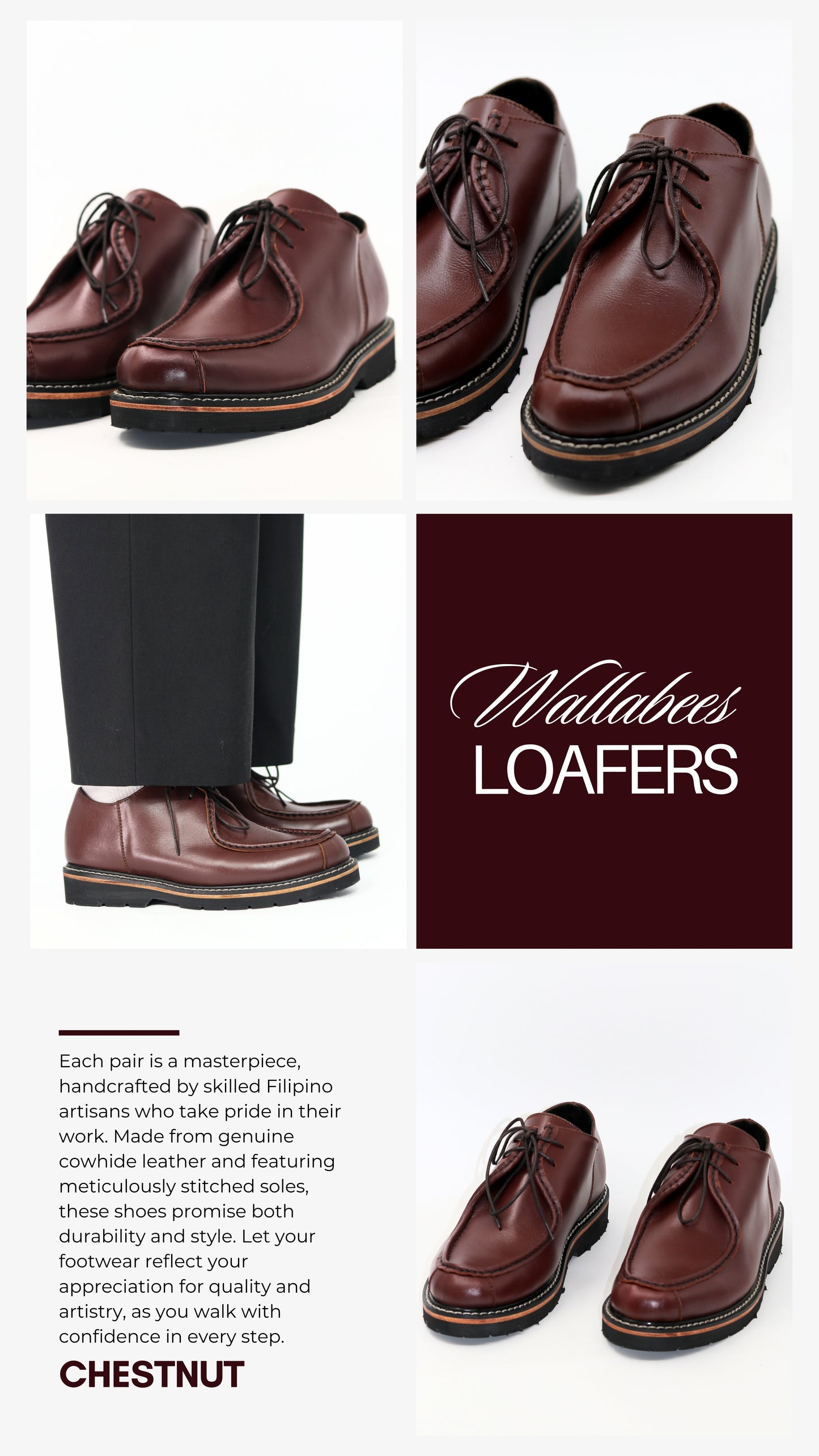 WALLABEES in CHESTNUT