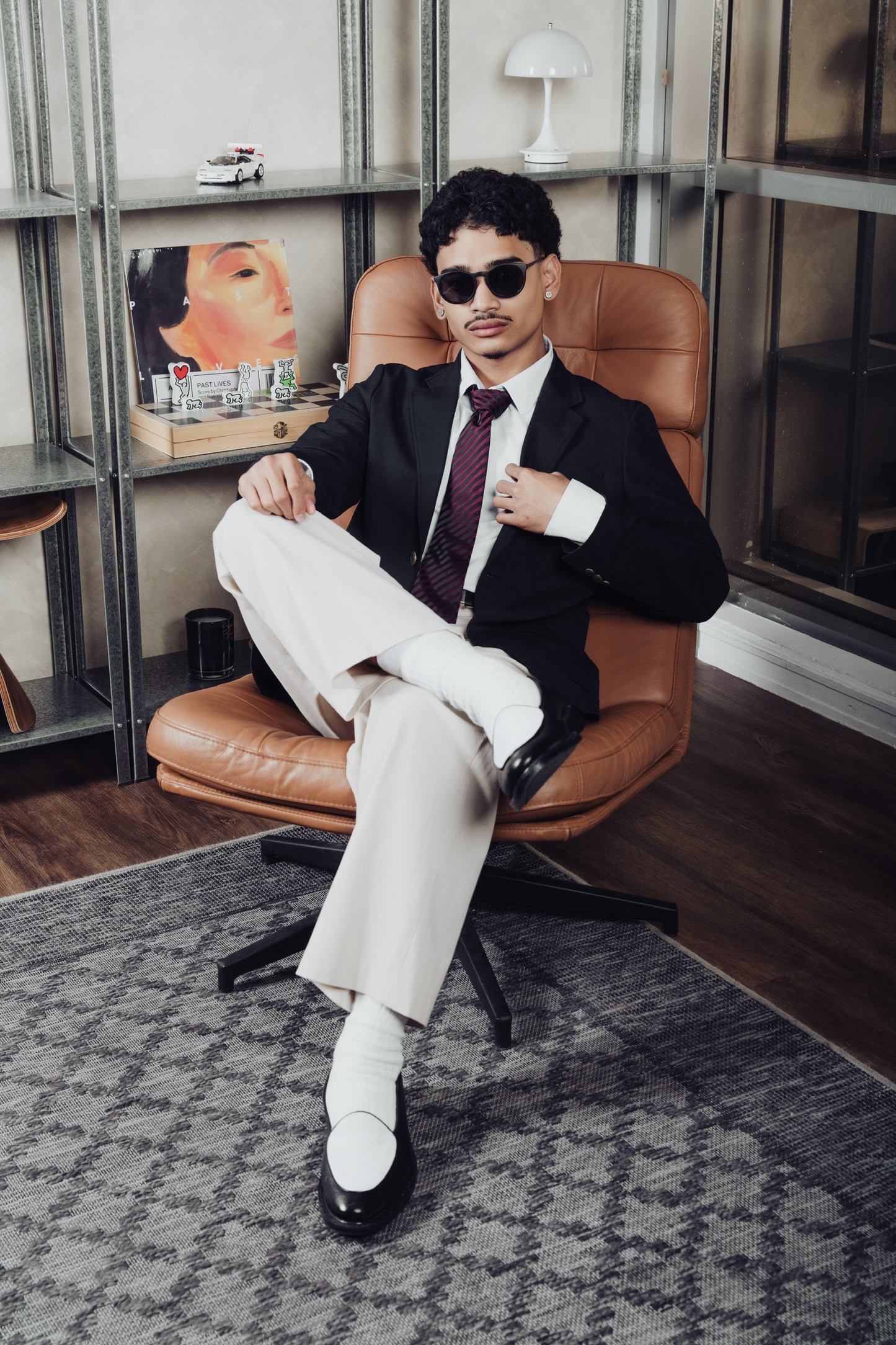 Blake Belgian Loafers in Black & White