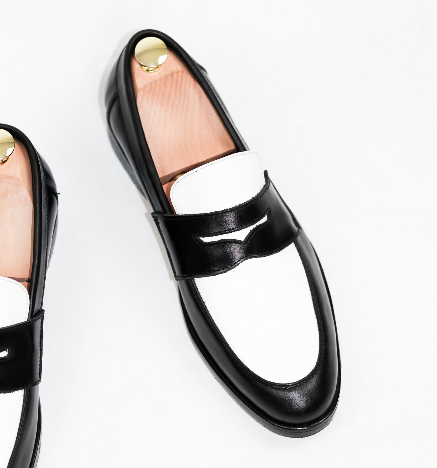 Nico Two Tone Loafers in Black