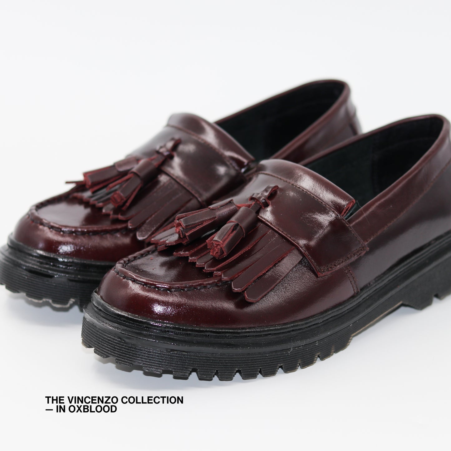 Vincenzo Tassel Loafers in Oxblood