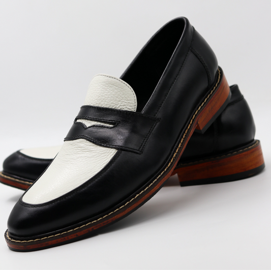 Nico Two Tone Loafers in Noirwood