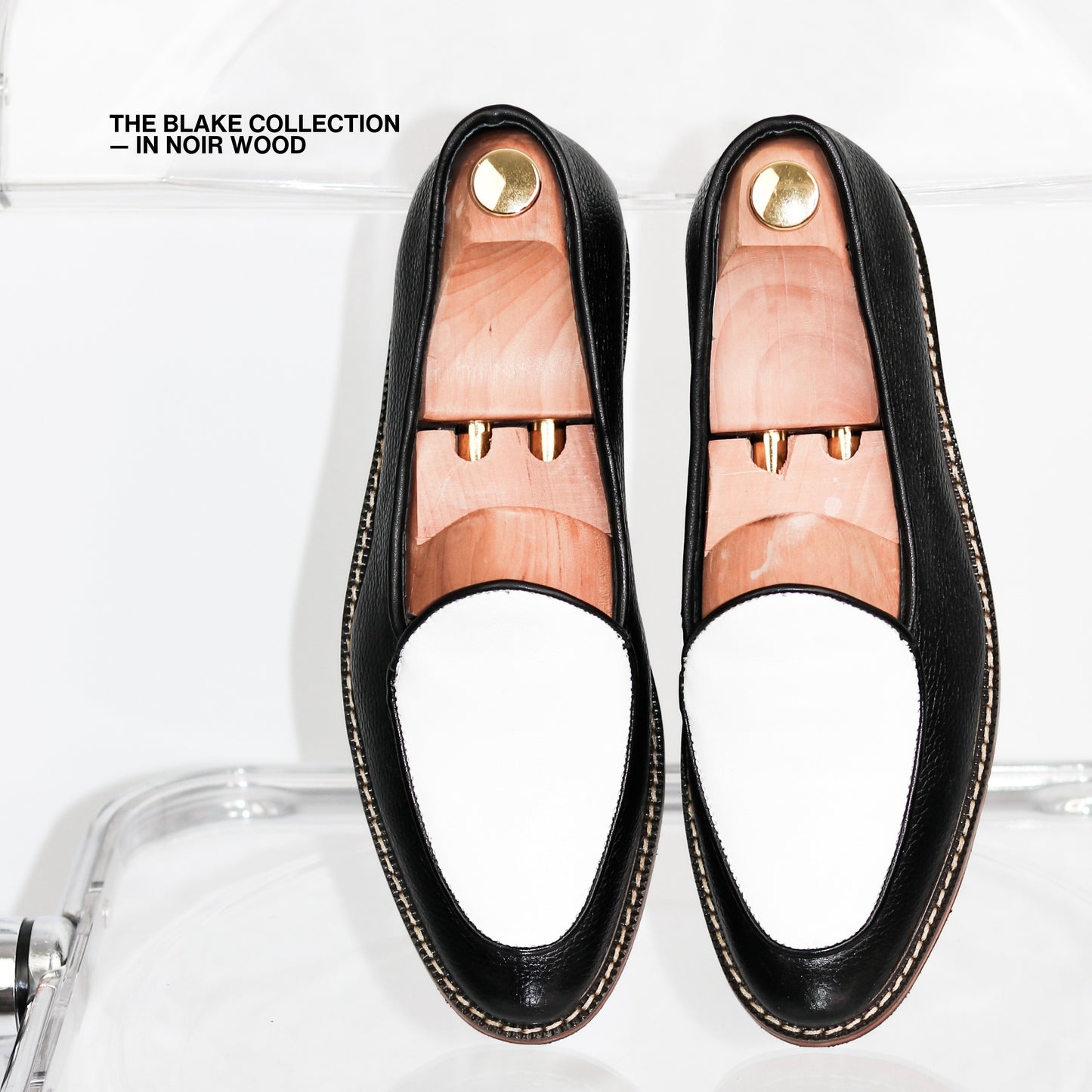 Blake Belgian Loafers in Noir Wood