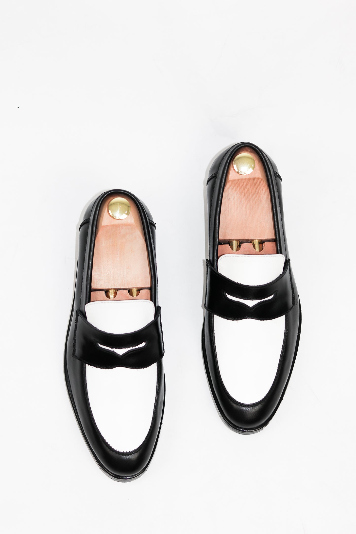 Nico Two Tone Loafers in Black