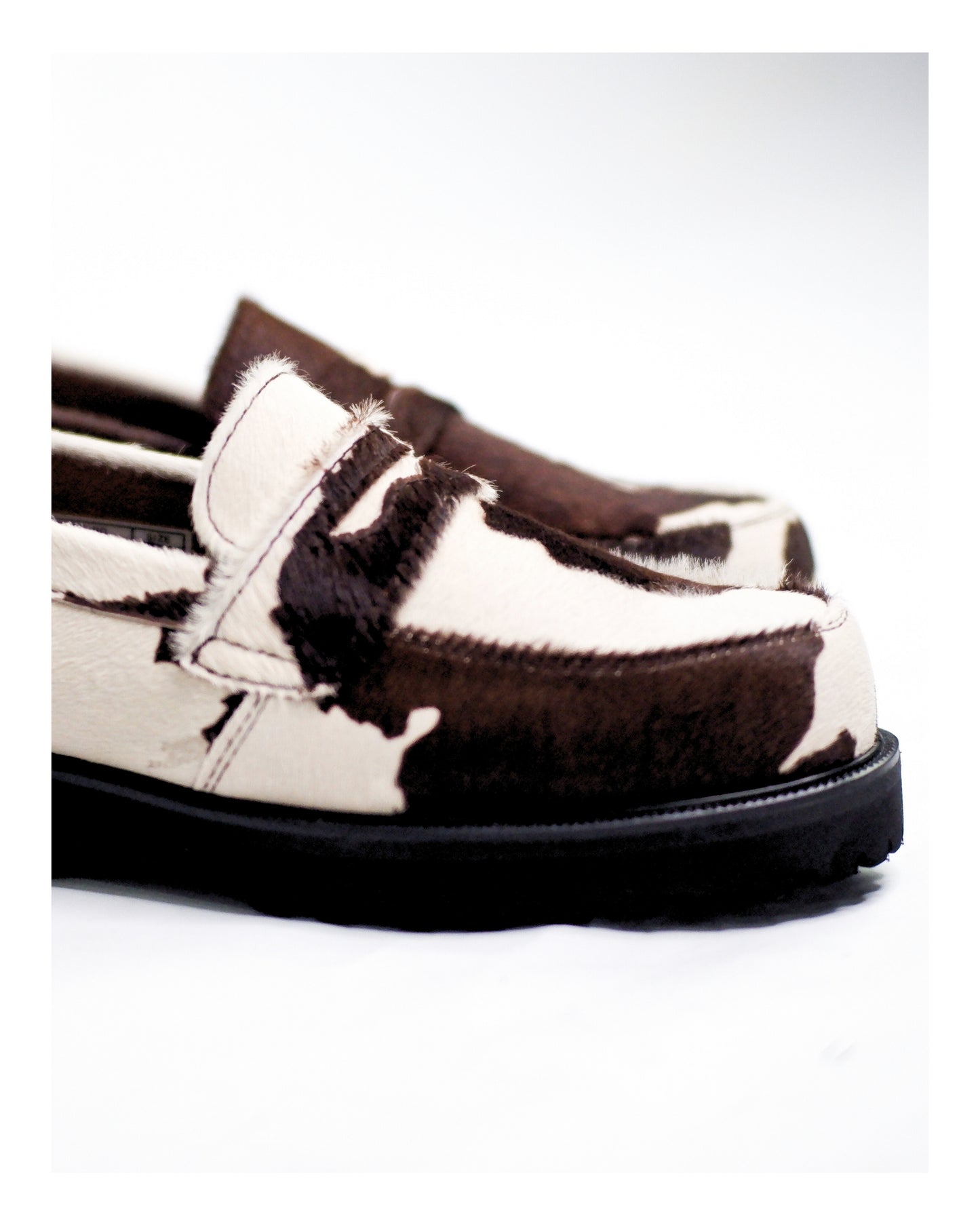 (Ready to Ship) “La Vache” Cow Print Penny Loafers