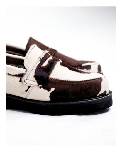 (Ready to Ship) “La Vache” Cow Print Penny Loafers
