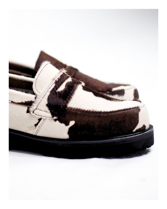 (Ready to Ship) “La Vache” Cow Print Penny Loafers