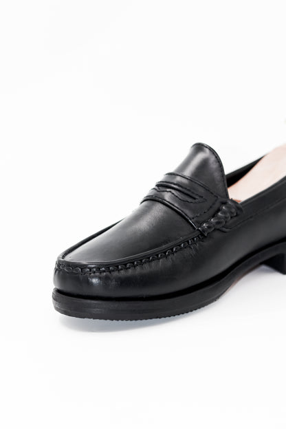 GRANDEUR “J.M.” PENNY LOAFERS in NOIR BLACK