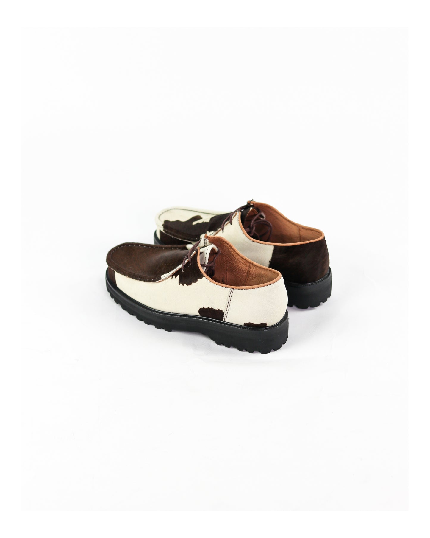 “La Vache” Cow Print Derby Moc-Toe