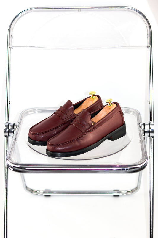 (READY TO SHIP)J.M. Penny Loafers (1st Version of Cherry Red) Lighter Shade