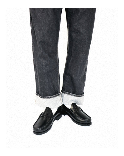 "J.M.” PENNY LOAFERS in NOIR BLACK