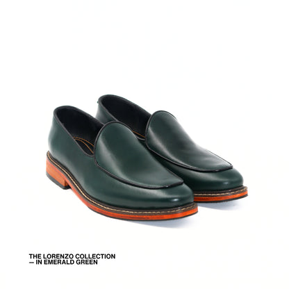 Lorenzo Venetian Loafers in Emerald Green