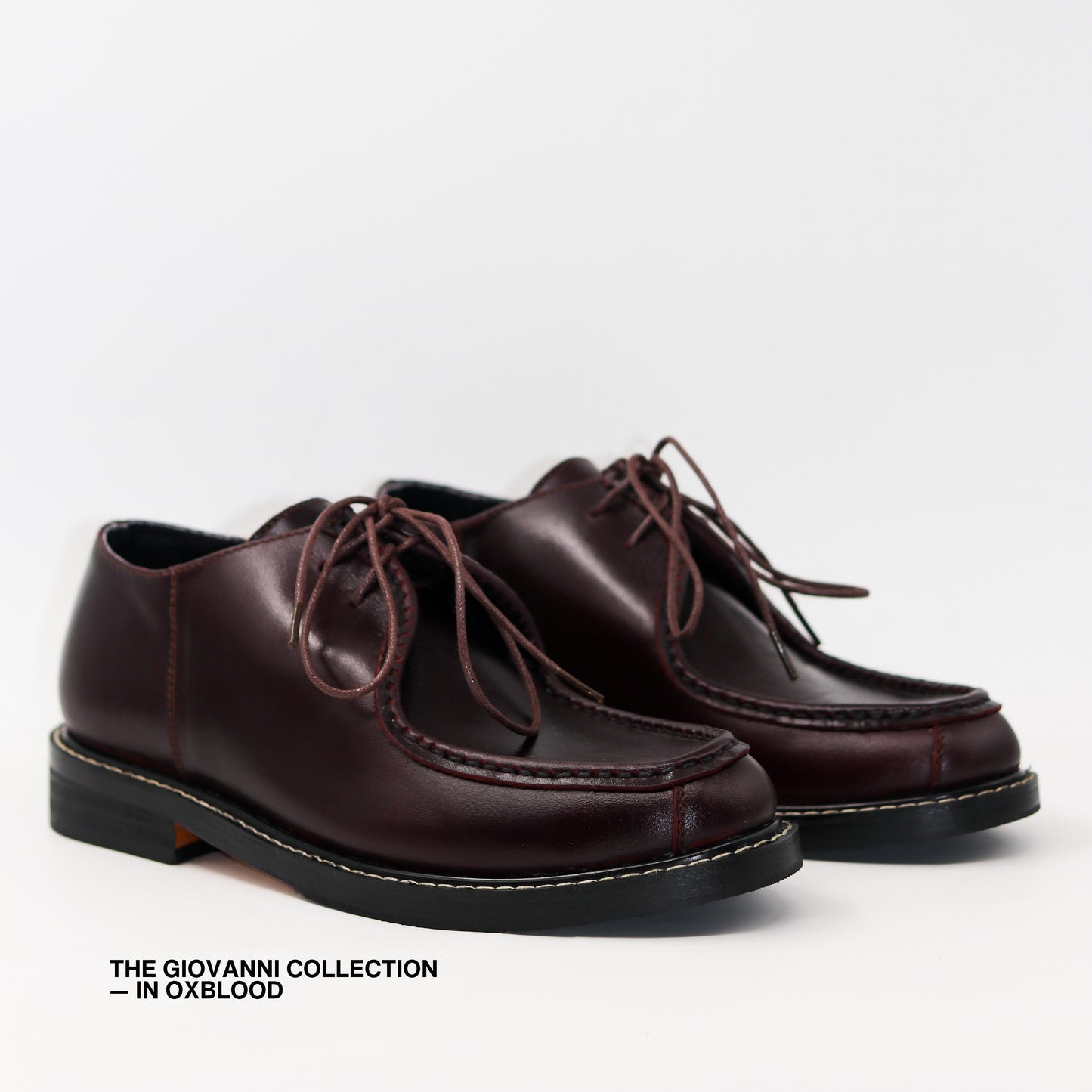 Giovanni Derby Shoes in Oxblood