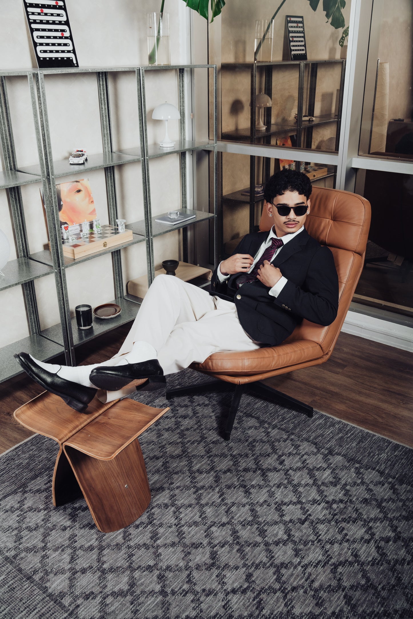 Blake Belgian Loafers in Black & White