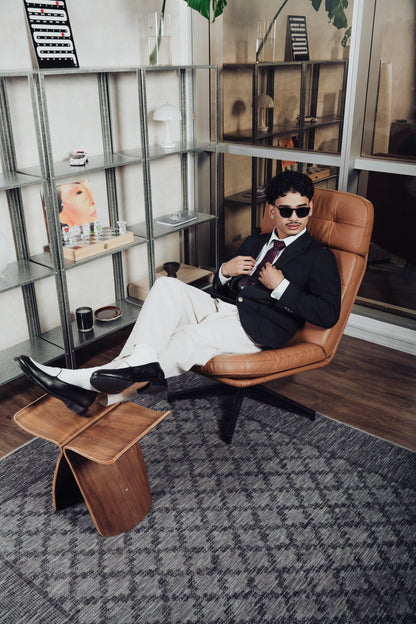 Blake Belgian Loafers in Black & White