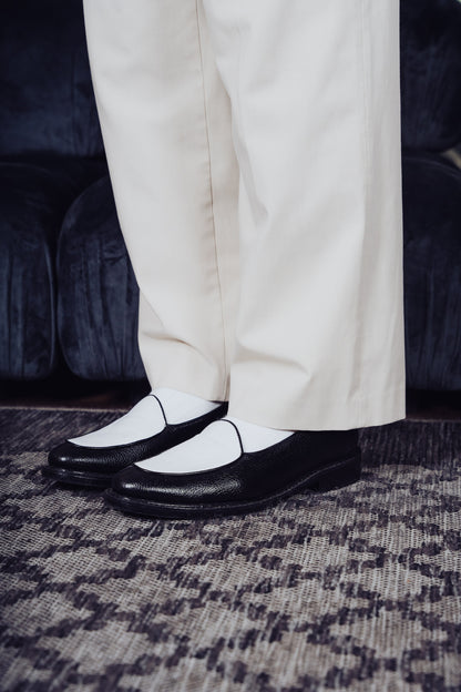 Blake Belgian Loafers in Black & White