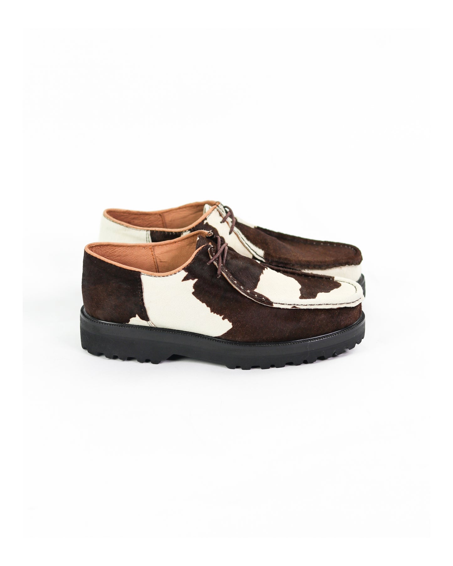 “La Vache” Cow Print Derby Moc-Toe