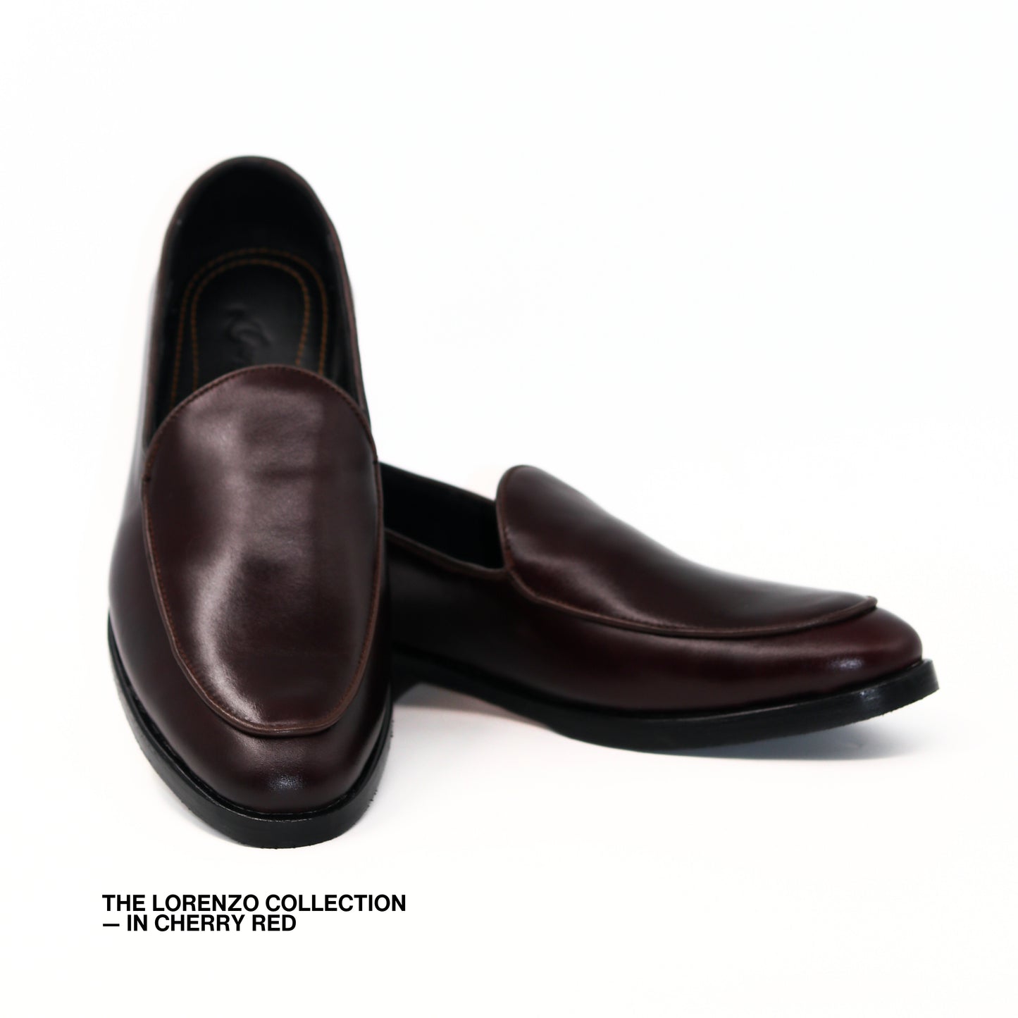 Lorenzo Venetian Loafers in Cherry Red