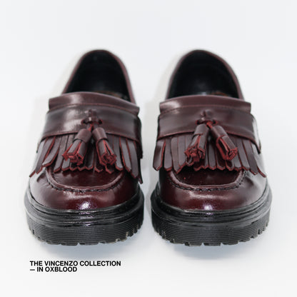 Vincenzo Tassel Loafers in Oxblood