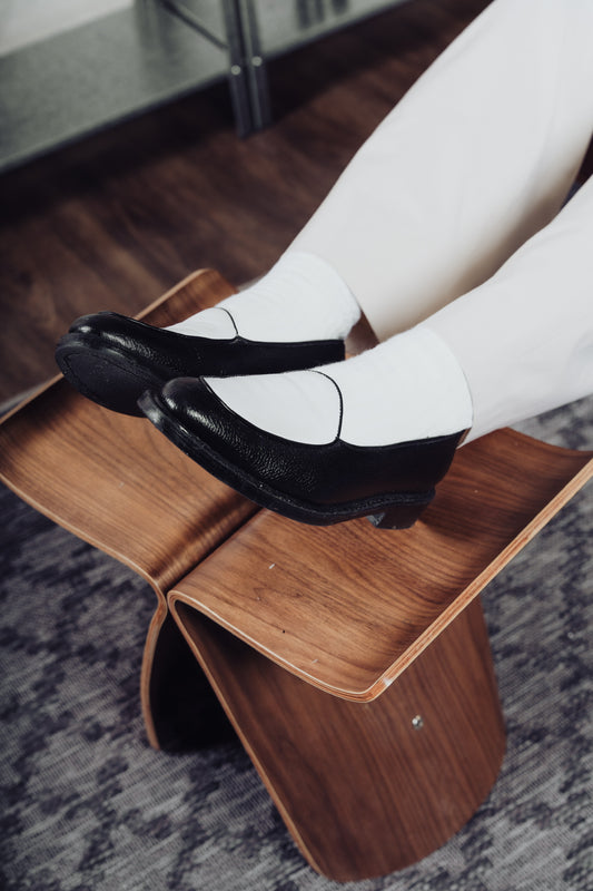 Blake Belgian Loafers in Black & White