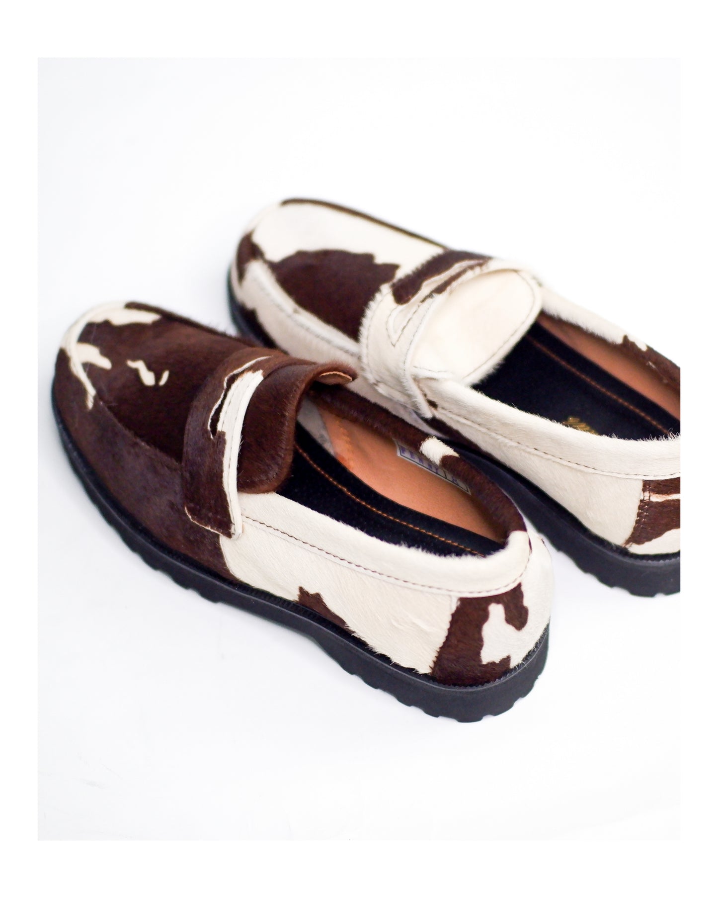 (Ready to Ship) “La Vache” Cow Print Penny Loafers
