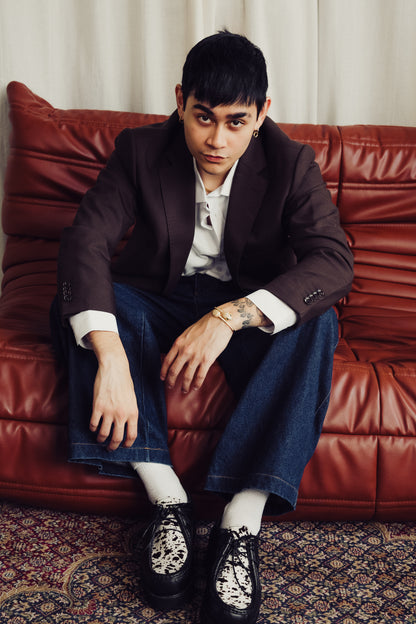 “La Vache” Noir Derby Moc-Toe