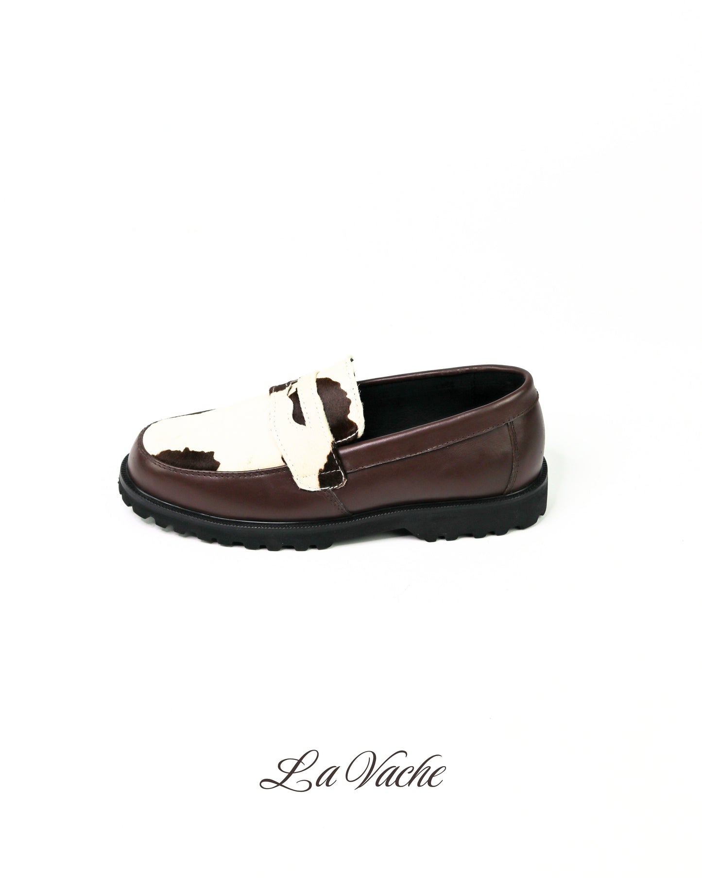 (Ready to Ship) “La Vache” Cow + Leather