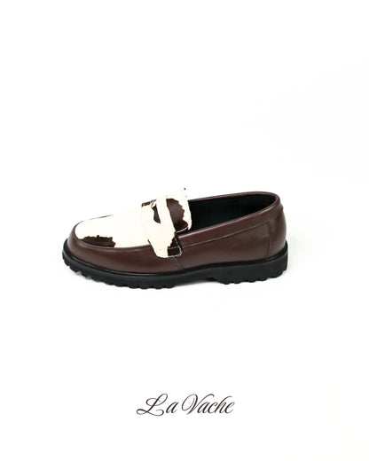 (Ready to Ship) “La Vache” Cow + Leather