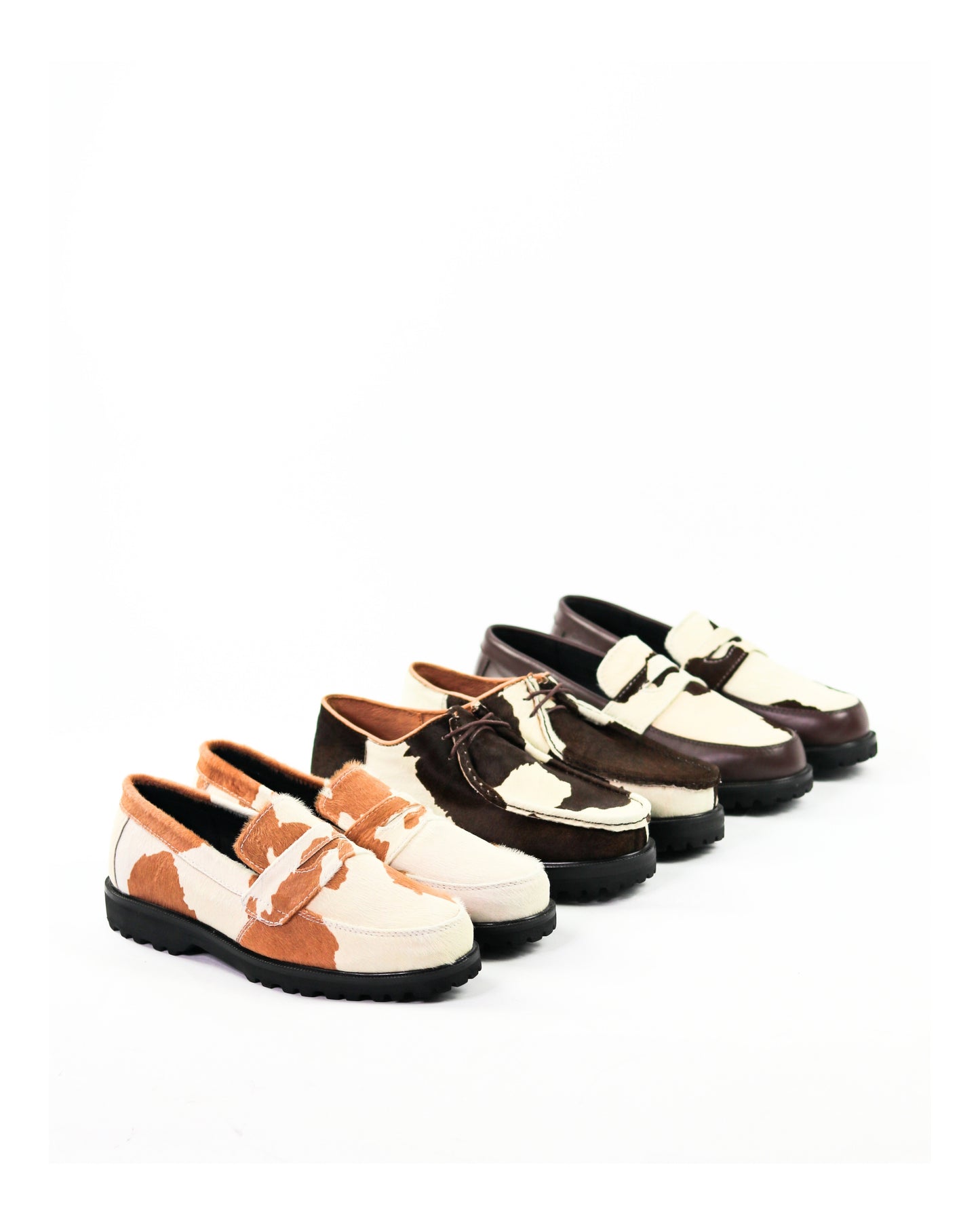 “La Vache” Cow Print Derby Moc-Toe