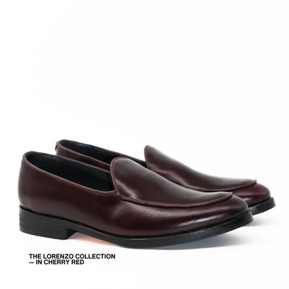 Lorenzo Venetian Loafers in Cherry Red