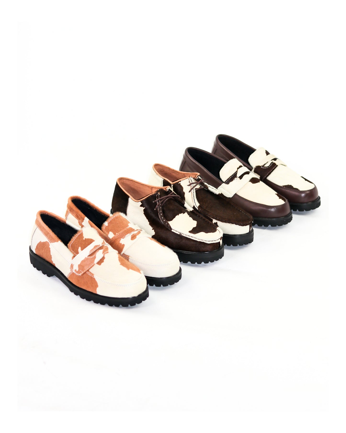 “La Vache” Cow Print Derby Moc-Toe