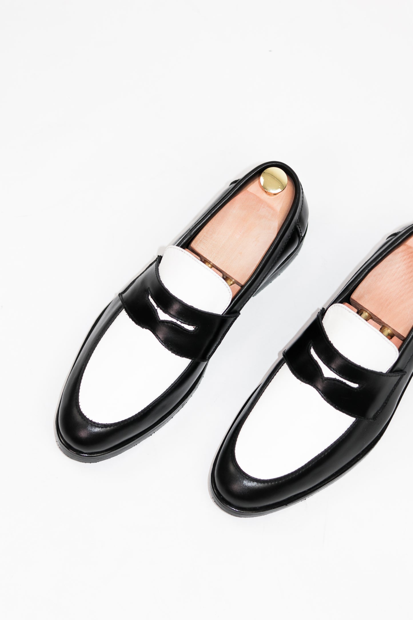 Nico Two Tone Loafers in Black