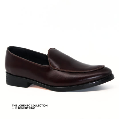 Lorenzo Venetian Loafers in Cherry Red