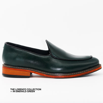 Lorenzo Venetian Loafers in Emerald Green