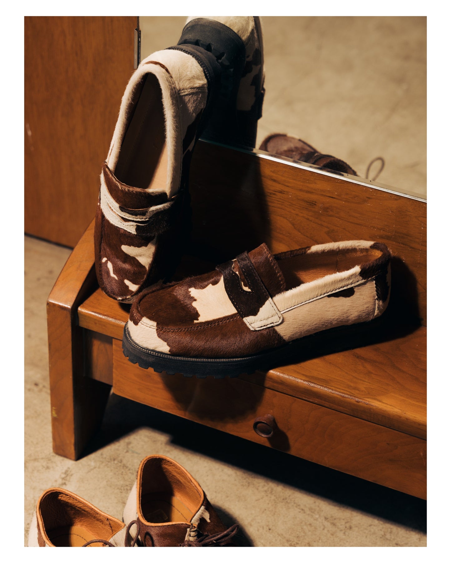 “La Vache” Cow Print Penny Loafers