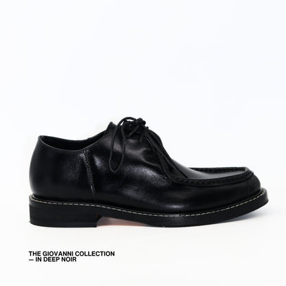 Giovanni Derby Shoes in Deep Noir