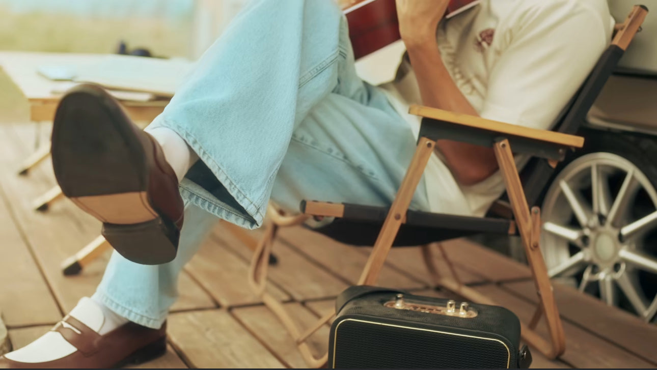 Nico Two Tone Loafers in Dark Walnut
