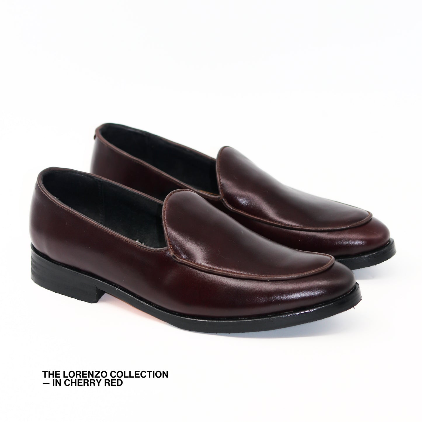 Lorenzo Venetian Loafers in Cherry Red