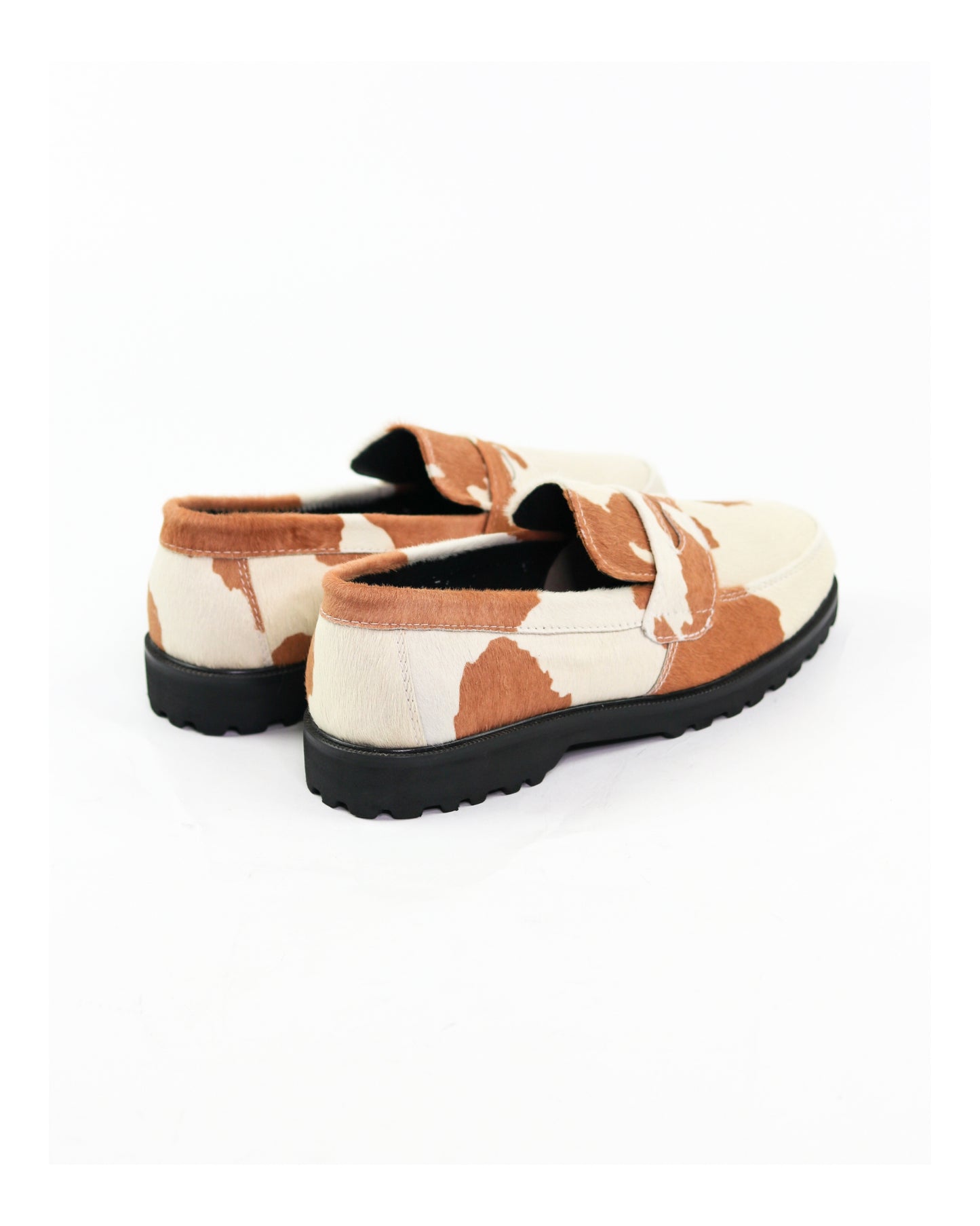 “La Vache” Cow Print Penny Loafers