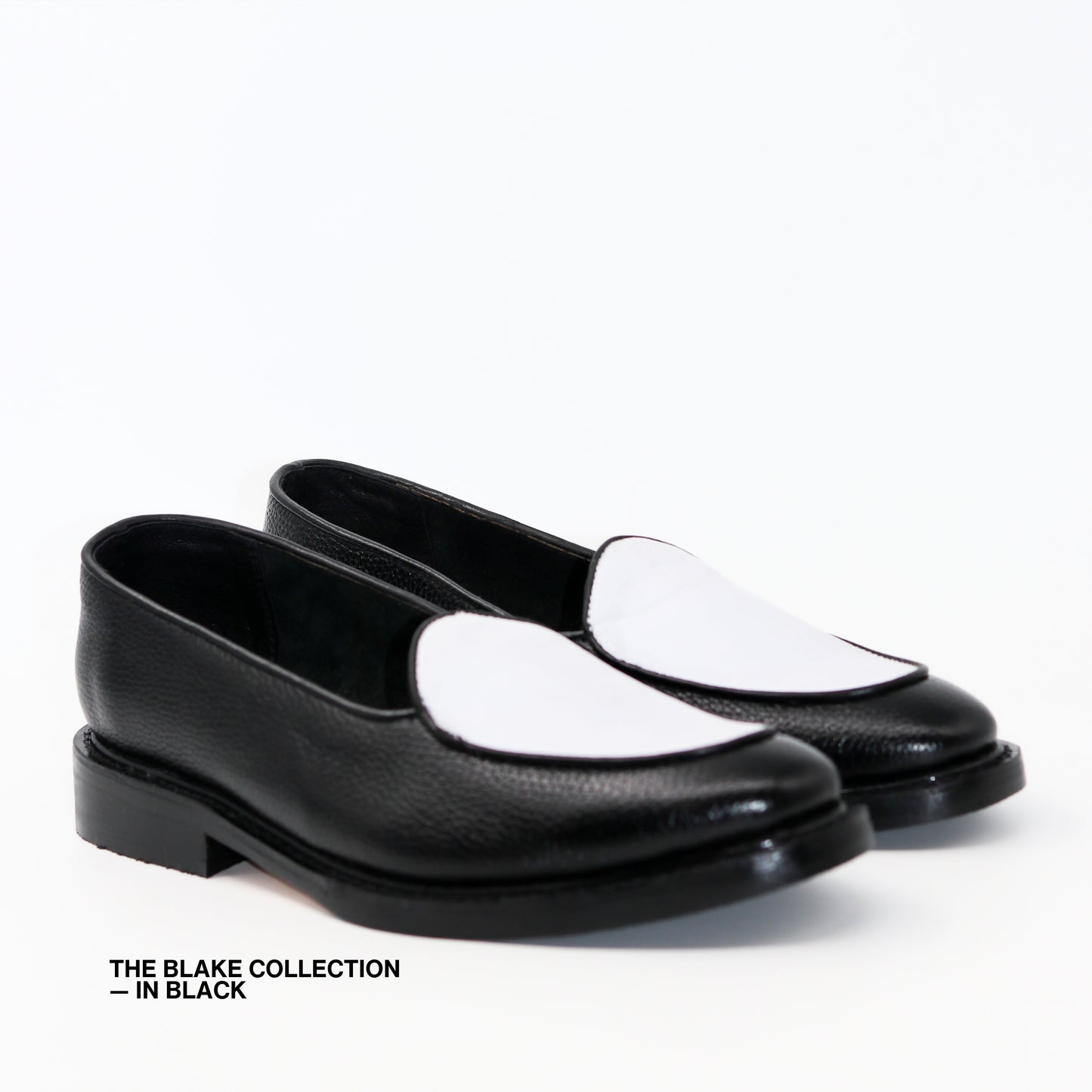 Blake Belgian Loafers in Black & White