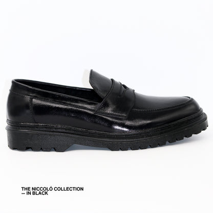 Niccolò Penny Loafers in Black